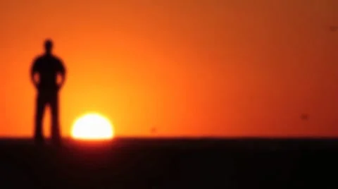 Sunset beach unfocused Видео 7746004