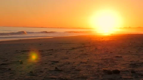 Sunset at a beach vacation Stock Footage 167372752