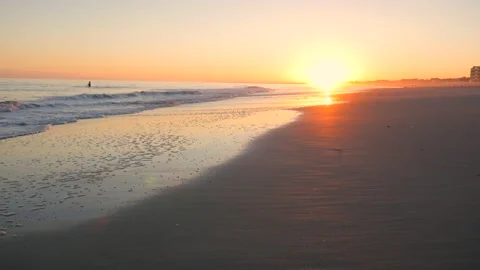 Sunset at a beach vacation Stock Footage 167372775