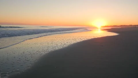 Sunset at a beach vacation Stock Footage 167372796