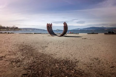 Sunset Beach in Vancouver Canada Stock Photos