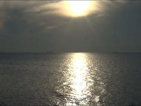 Sunset Beach View Stock Footage 98111995