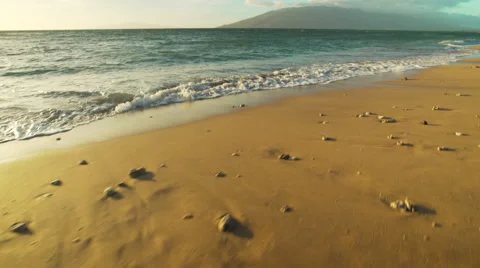 Sunset Beach View in Hawaii Stock-Footage 58748340