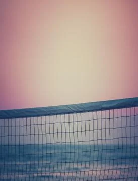 Sunset Beach Volleyball Foto stock