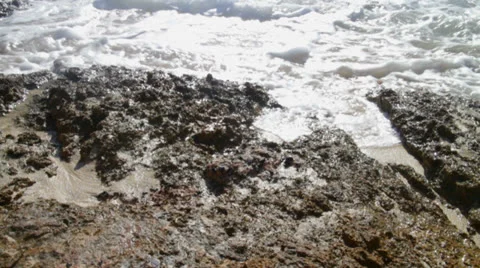 Sunset Beach Waves 3 Stock Footage 26837241