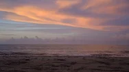 Sunset Beach, Waves, Colorful Sky Stock Footage