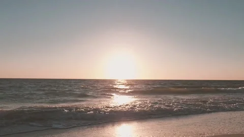 Sunset At Beach With Waves 動画素材 169202898