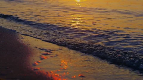 Sunset Beach Waves. Video stock 306285826