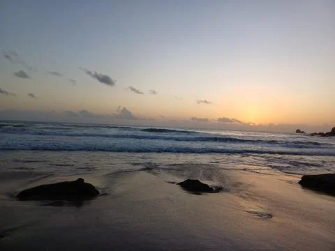Sunset at the beach.goa beach sunset. Stock Photos