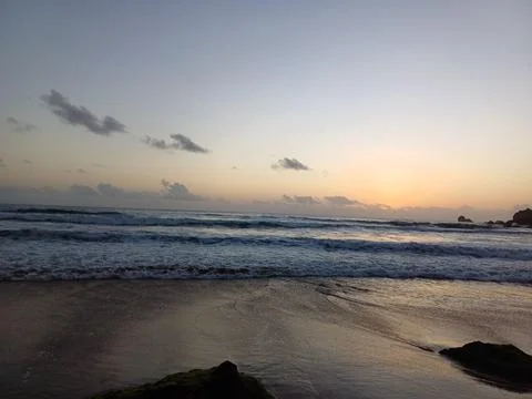 Sunset at the beach.goa beach sunset. Stock Photos