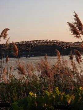 Sunset in Beacon 스톡 사진