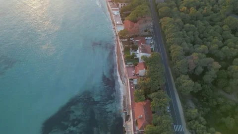 A sunset in a beautiful beach and coast of south Sardinia Video stock 236292349