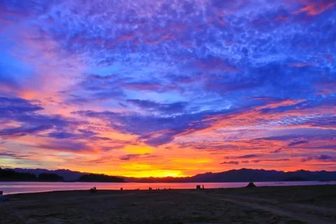 Sunset .with the beautiful cloud. Foto stock