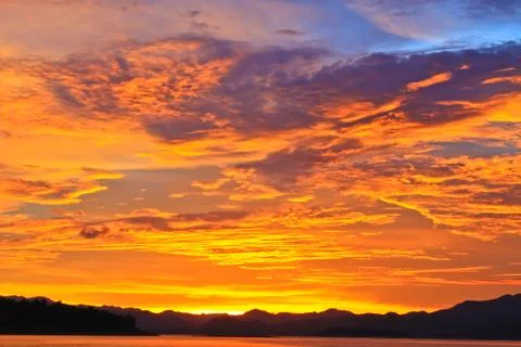 Sunset. with the beautiful cloud. 스톡 사진