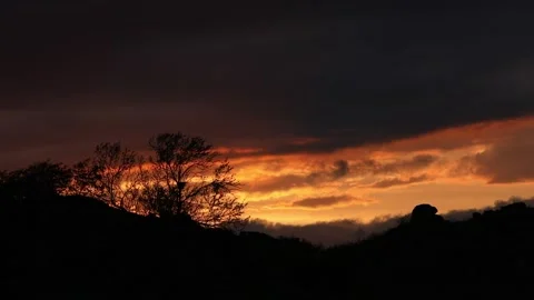 Sunset, beautiful colored clouds 2 Stock Footage 317341634