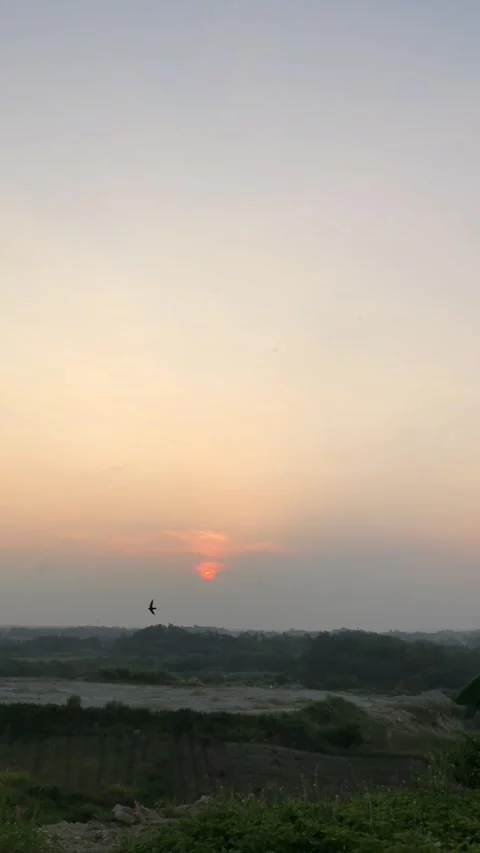 Sunset in beautiful countryside Stock Footage 278771516