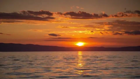 The sunset is beautiful isn't it Stock Footage 242504791