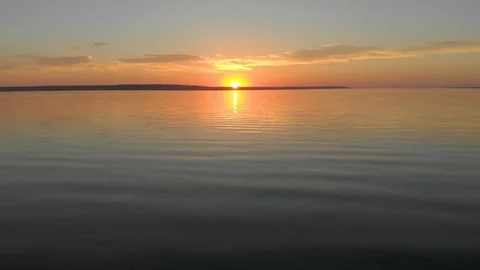 Sunset on a beautiful lake. 4K. Stock Footage 105226693