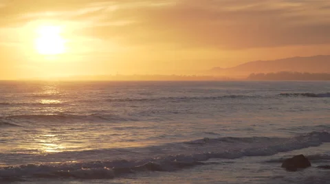 Sunset at the beautiful Mesa Beach Stock Footage 62433249