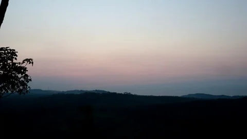 The sunset in a beautiful mountain Stock Footage 114699231