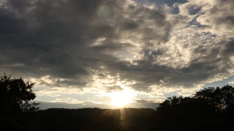 Sunset beautiful on nature. Time lapse Stock Footage 91790394