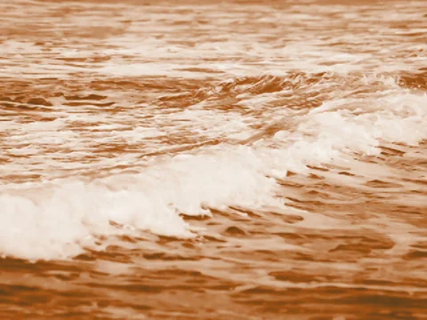Sunset beautiful ocean waves washing beach sands Stock Footage 38919076