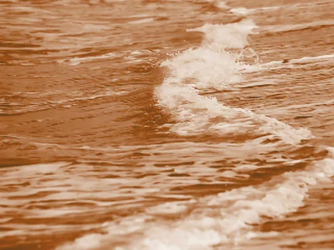 Sunset beautiful ocean waves washing beach sands Stock Footage 38920903
