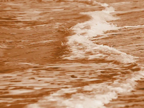 Sunset beautiful ocean waves washing beach sands Stock-Footage 38920918