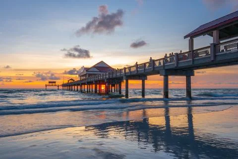Sunset. Beautiful seascape with sunset. Stock Photos