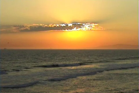Sunset beauty beach2 Stock Footage 368001