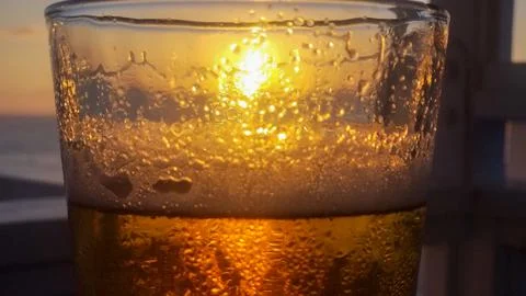 Sunset Beer Stock Photos