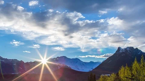 Sunset Behind Blackburn Mountain Video stock 88156753