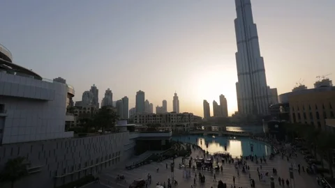 Sunset Behind Burj Khalifa Vídeos de archivo 86759961