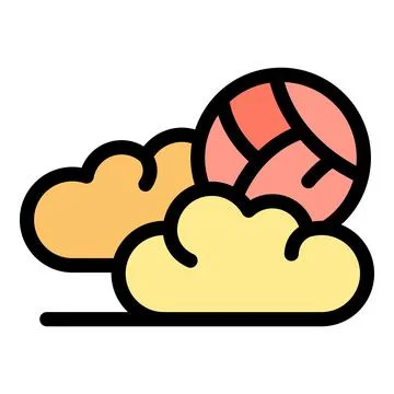 Sunset behind clouds representing evening time and weather Stock Illustration