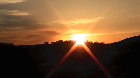 Sunset Behind Enchanted Rock Stock Footage 22690394