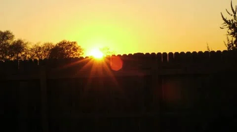 Sunset Behind Fence 스톡 동영상 9000078