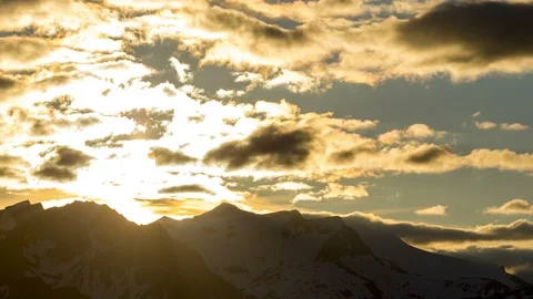 Sunset behind Grossvenediger Stockbeeldmateriaal 122488369