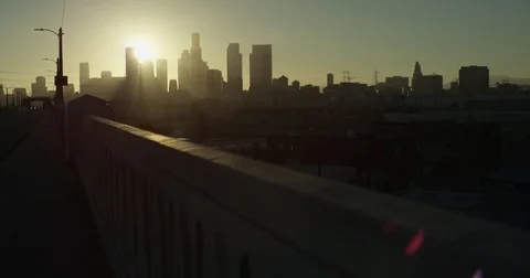Sunset Behind Los Angeles Skyline 動画素材 79432500