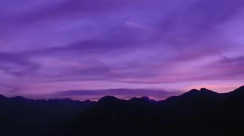 Sunset behind the mountains Stock Footage 708667