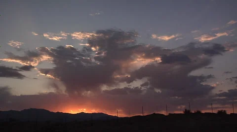Sunset behind Mountains in Montana Stock-Footage 38604142