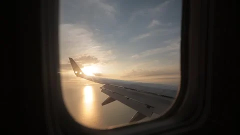 Sunset behind the window Stock Footage 309945563