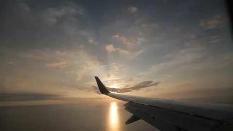 Sunset behind the window Stock Footage 309946499