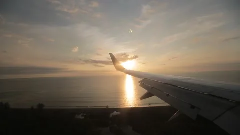 Sunset behind the window Stock Footage 309946594