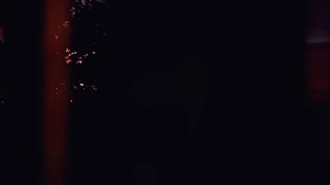 Sunset behind window grid, dolly slide close up Stock Footage 78800040