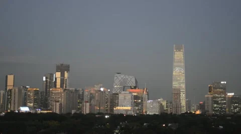 Sunset Beijing Timelapse Video stock 12269686