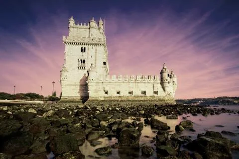 Sunset on belem Foto stock