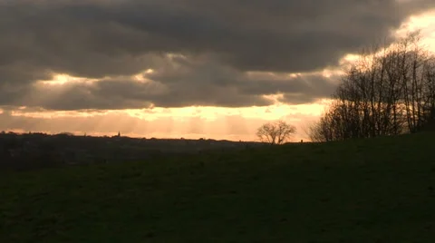 Sunset in the Belgian countryside Stock Footage 37029587