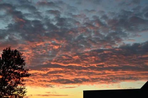 Sunset in Belgium Stock Photos