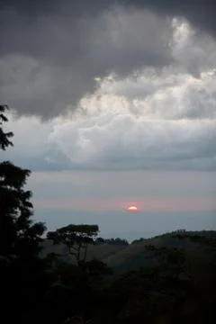 Sunset Below Clouds Foto stock