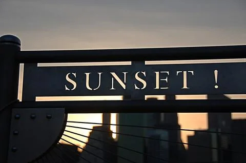 Sunset Bench Stock Photos